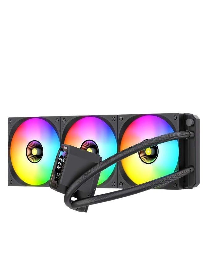 Spear PC GUARD X360 360mm CPU Liquid Cooler with LCD Display, Dual 120mm PWM ARGB Fans, Hydraulic Pump, Quiet Cooling, Intel & AMD Compatible - Image 2